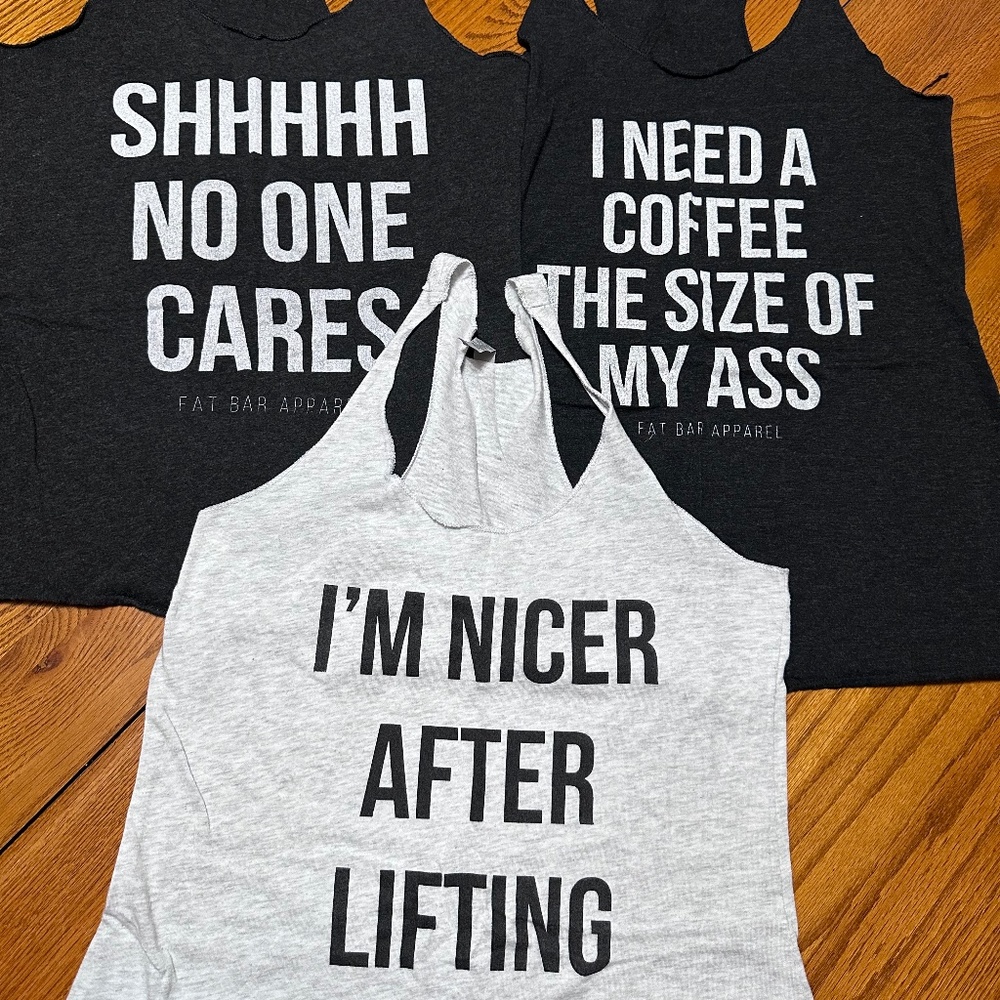 Fat Bar Apparel Tanks Size Medium